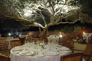 Outdoor banquet area