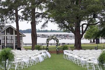 Outdoor wedding area