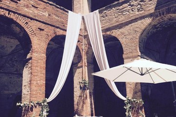 Outdoor wedding area