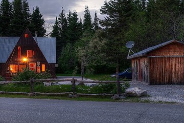 Front of property - evening/night