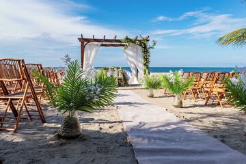 Outdoor wedding area