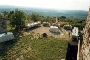 Outdoor banquet area