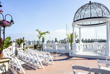 Outdoor wedding area