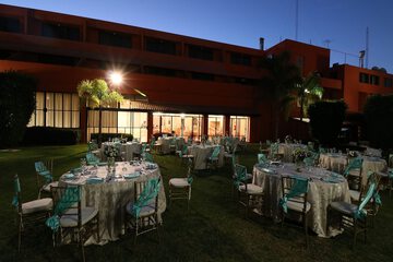Outdoor banquet area