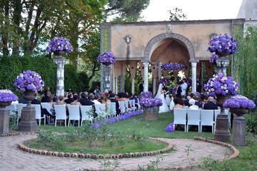Outdoor wedding area