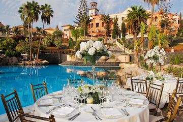 Outdoor wedding area