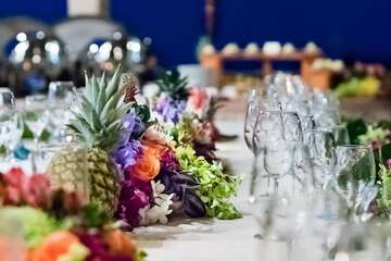Outdoor wedding area