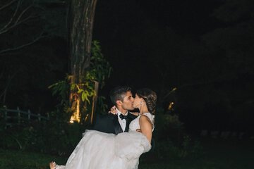 Outdoor wedding area