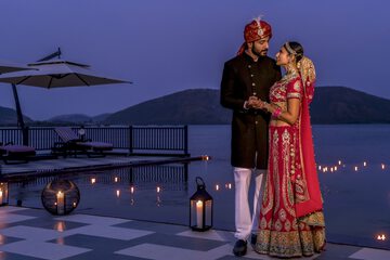 Outdoor wedding area