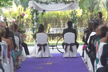 Outdoor wedding area