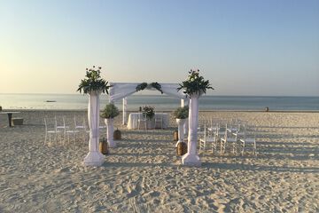 Outdoor wedding area