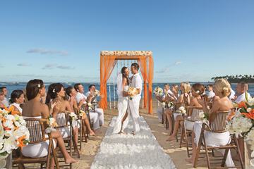 Outdoor wedding area
