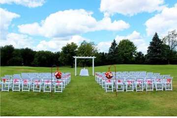 Outdoor wedding area