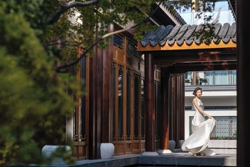 Outdoor wedding area