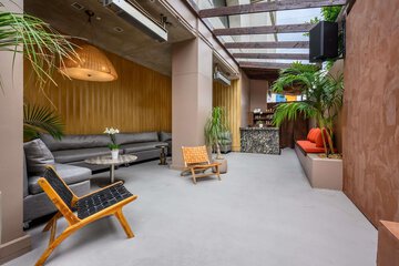 Outdoor banquet area