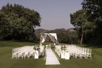 Outdoor wedding area