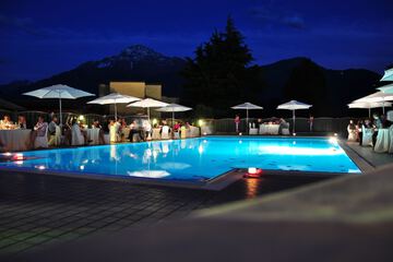 Outdoor banquet area