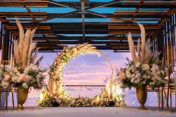 Outdoor wedding area