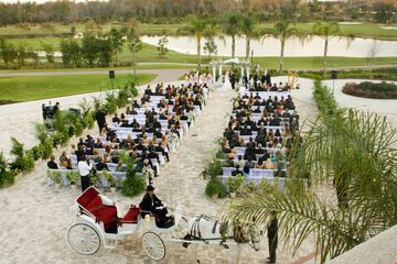 Outdoor wedding area