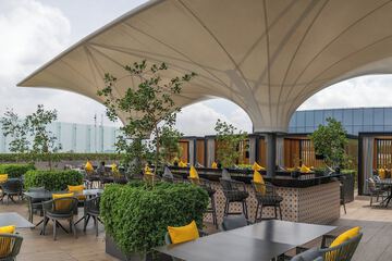 Outdoor banquet area