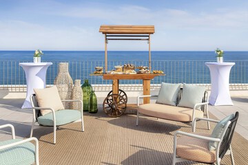 Outdoor banquet area