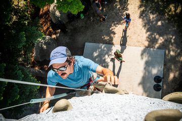 Outdoor rock climbing