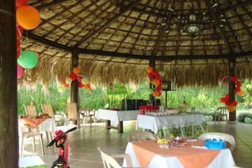 Outdoor banquet area