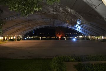 Outdoor banquet area