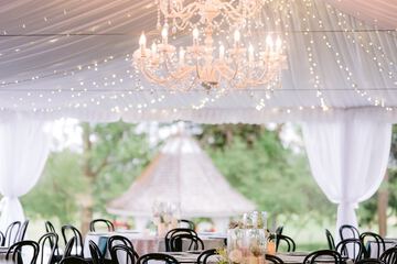 Outdoor wedding area