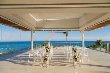 Outdoor wedding area