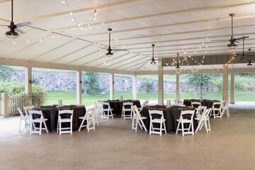 Outdoor banquet area