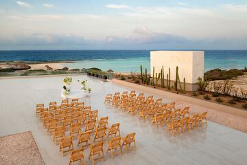 Outdoor wedding area