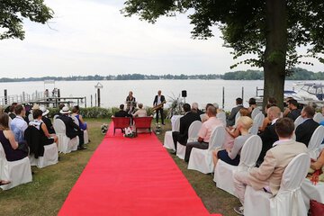 Outdoor wedding area
