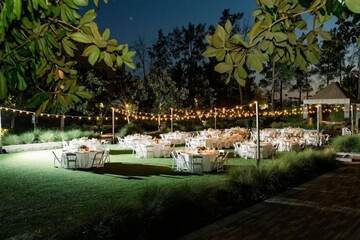 Outdoor wedding area