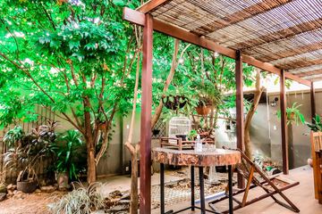 Outdoor banquet area