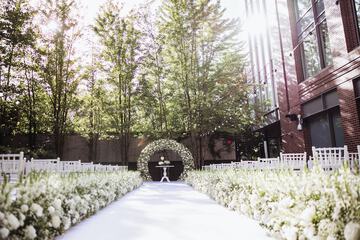 Outdoor wedding area