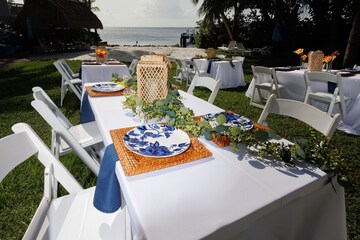 Outdoor wedding area
