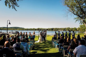 Outdoor wedding area
