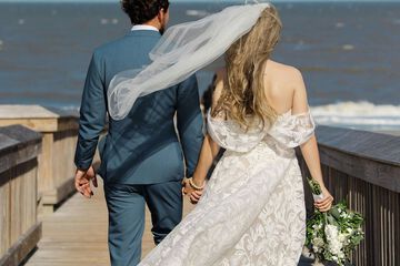 Outdoor wedding area