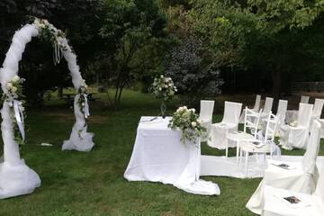 Outdoor wedding area