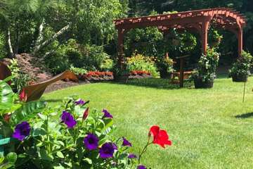 Outdoor wedding area