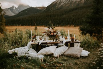 Outdoor wedding area