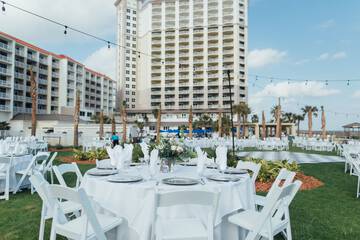 Outdoor wedding area