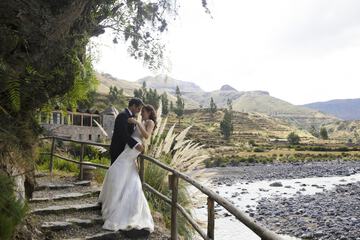Outdoor wedding area