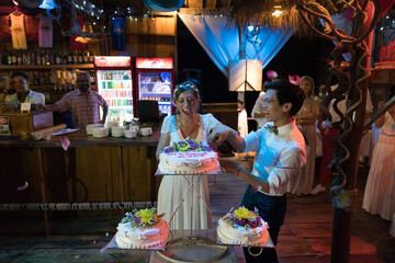Outdoor wedding area