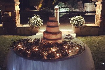 Outdoor banquet area