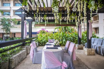 Outdoor wedding area