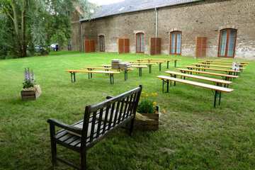 Outdoor wedding area