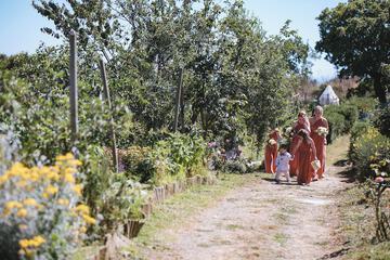 Outdoor wedding area