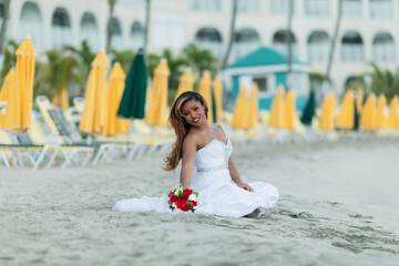 Outdoor wedding area